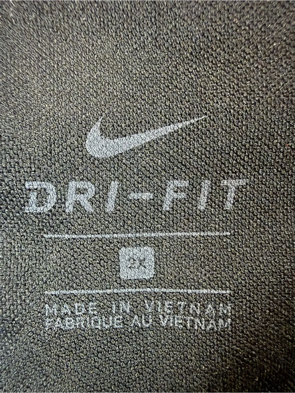 Nike Air Dri-FIT Cropped Long Sleeve Top Black Jacquard Logo 2X